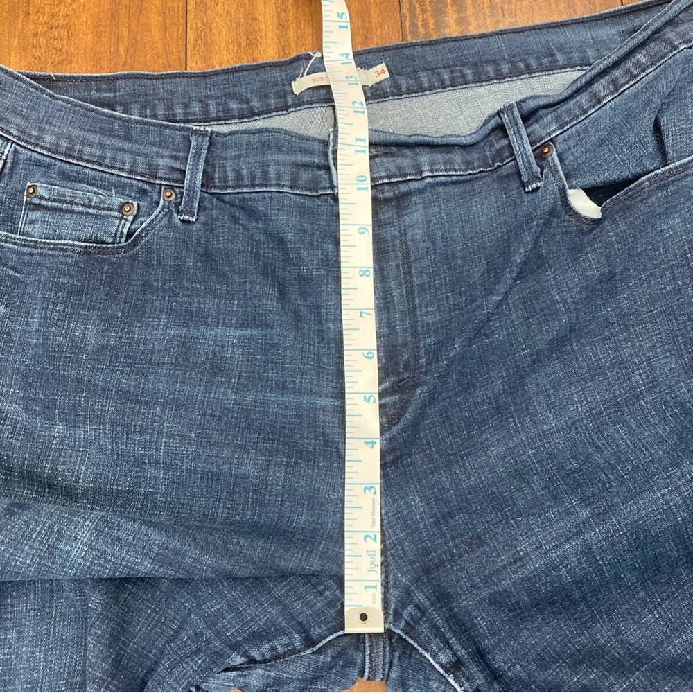 Levi's 505 Straight Leg Dark Blue Jeans Women's Size 34x30 Red Tab. - Picture 4 of 13